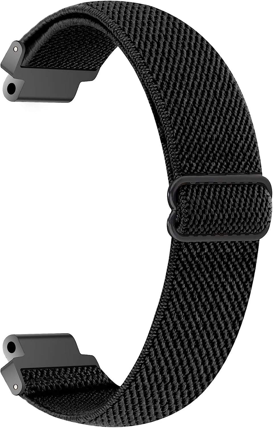 Adjustable Elastic Watch Band Compatible with Garmin Forerunner 235, Nylon Breathable Sports Replacement Wristbands for Forerunner 220/230/620/630/735Xt/235Lite for Women Men  WONFAITH Black  