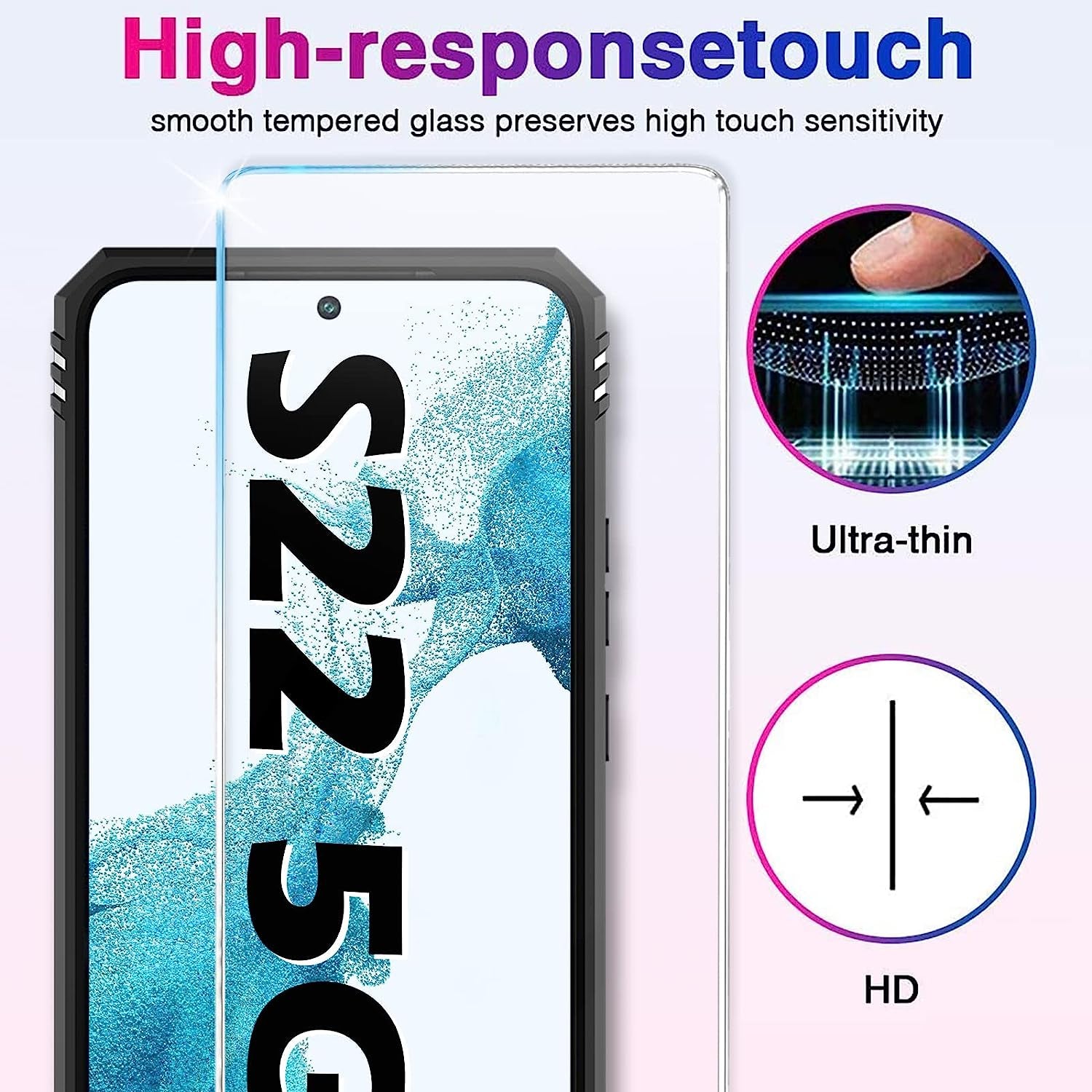 Vaki for Samsung Galaxy S22 5G Case with Built in Screen Protector Military Grade Hard Rugged Cover Heavy Duty Armor Galaxy S22 Phone Cases with Metal Ring Kickstand Shockproof Blue  Vaki   