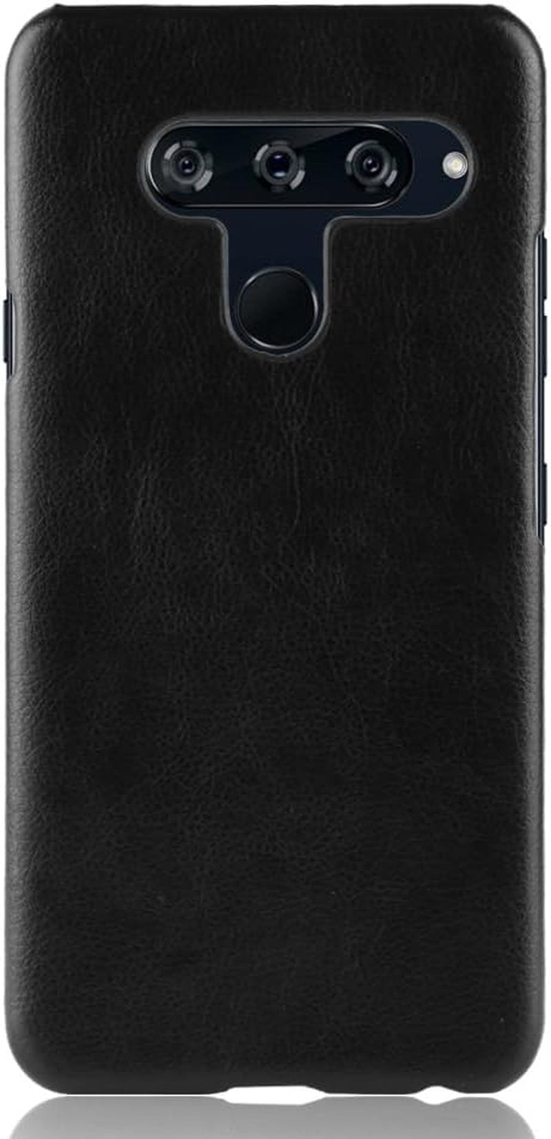 Phone Case for LG V40 Thinq Case, [PU Leather]+[Hard Plastic] for LG V40 Thinq Protector Case, Non-Slip Shockproof for LG V40 Thinq Phone Cover Grey  Generic Black Lg V40 Thinq 