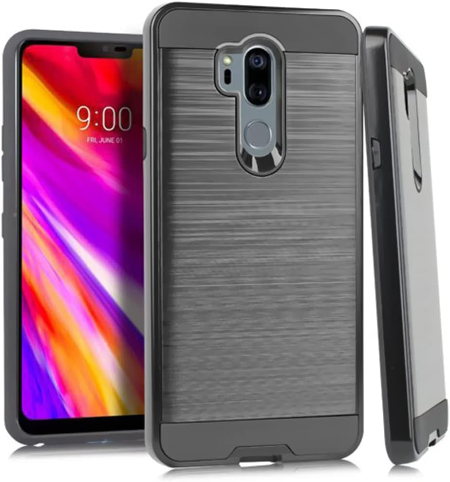 NEM Case for LG G7 Thinq Case (2018), LG G7 Fit, LG G7 One Brushed Dual Layer Hybrid Armor Defender Shockproof for LG G7 Thinq 6.1” Rose Gold  NEM Black  