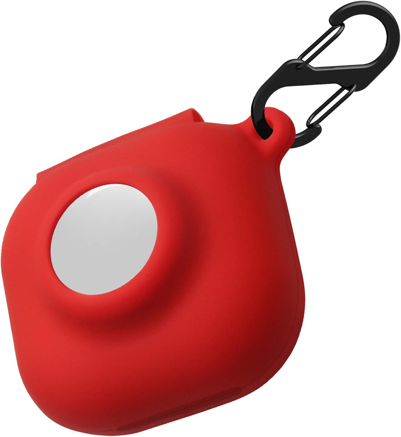 Geiomoo 2 in 1 Silicone Case Compatible with Beats Fit Pro and Air Tag, Protective Cover with Carabiner (Navy Blue)  Geiomoo Red  