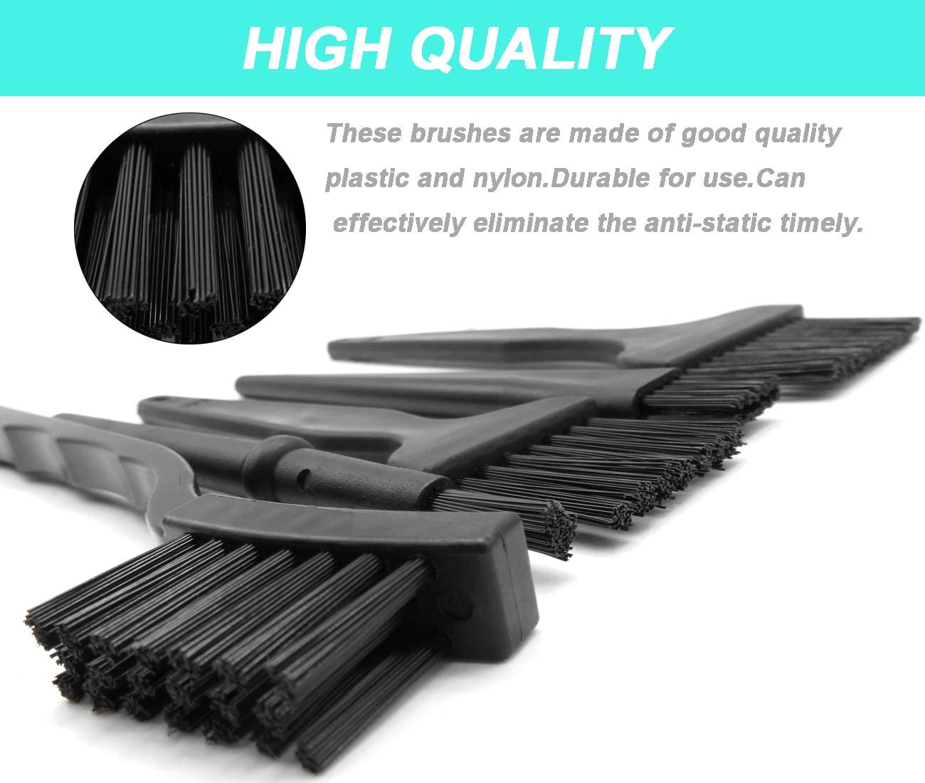 11 in 1 anti Static Brushes Set with Microfiber Cleaning Cloth, Small Portable Plastic Handle Nylon Cleaning Brush Kit for Computer PC Keyboard Laptop Screen Electronics Camera Lens Phone Car  ACKLLR   