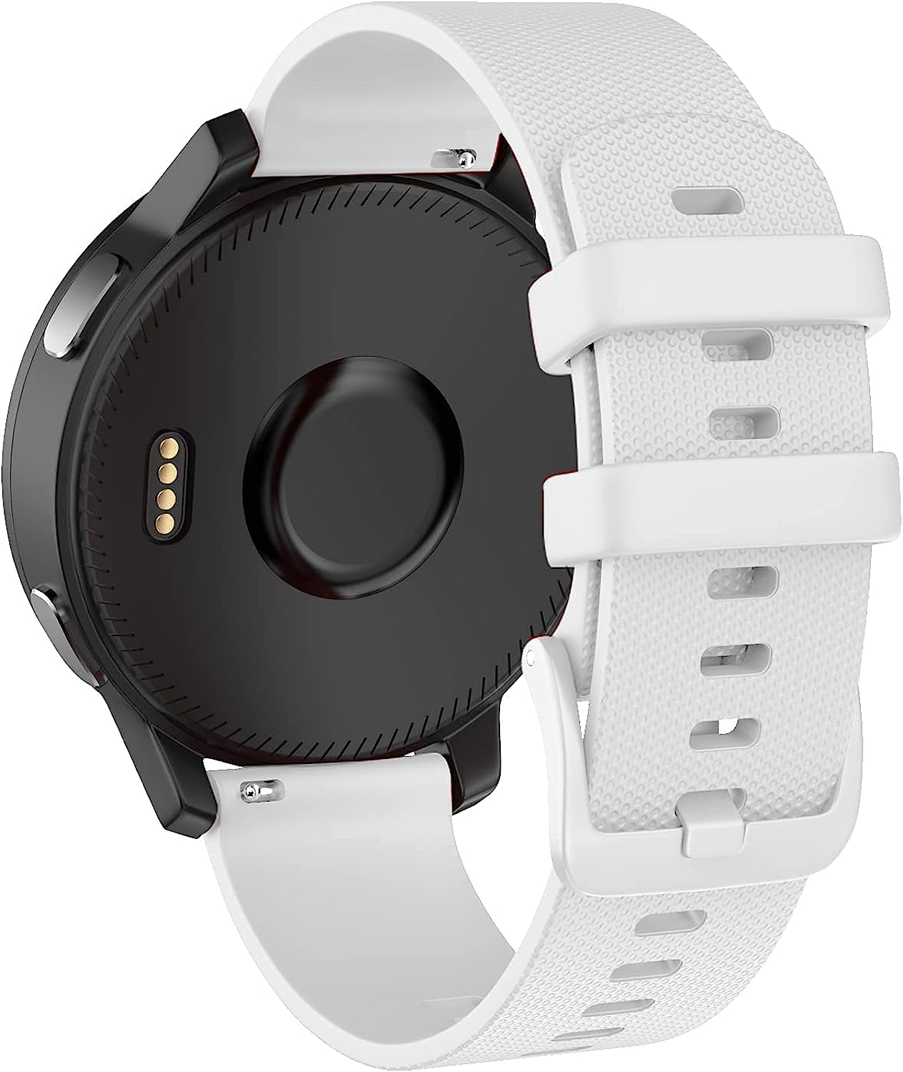 OVERSTEP Vivoactive 4 Watch Band, 22Mm Soft Silicone Bands for Garmin Darth Vader/First Avenger/Polar Vantage M/Samsung Galaxy Watch 3 45Mm/Galaxy Watch 46Mm/Gear S3 Frontier/Gear S3 Classic  OVERSTEP White  