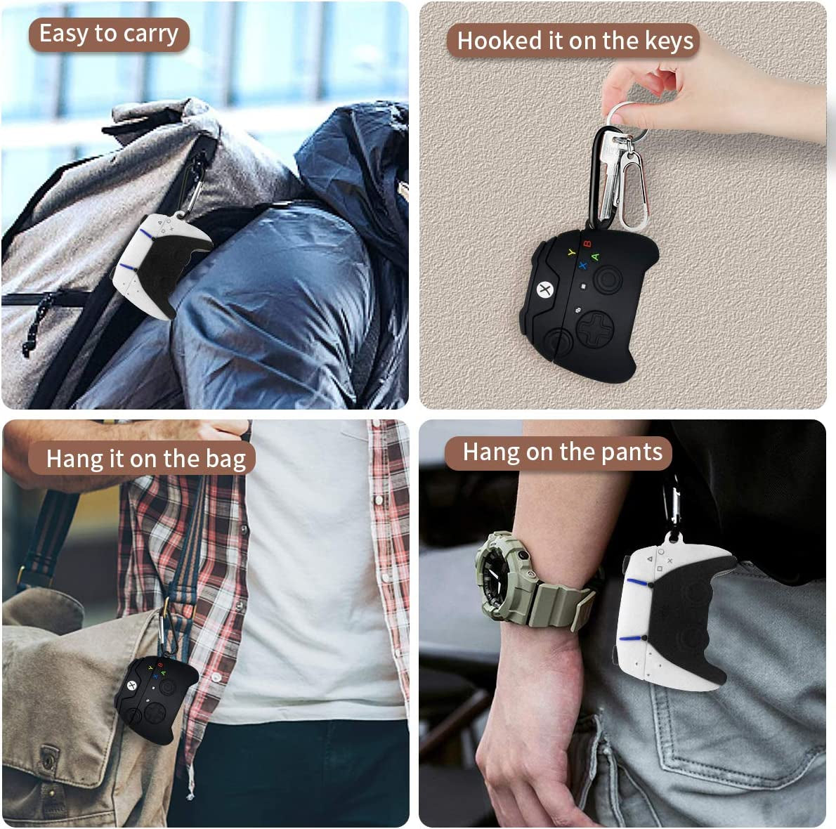 [2Pack]Game Controller Airpods Pro Case/Airpods Pro 2 Case, 3D Cute Fashion Cool Airpods Pro 2 Cover Case, Unique Stylish Funny Protective Skin Accessories Airpod Pro Silicone Case for Boys Girls Men  WQNIDE   