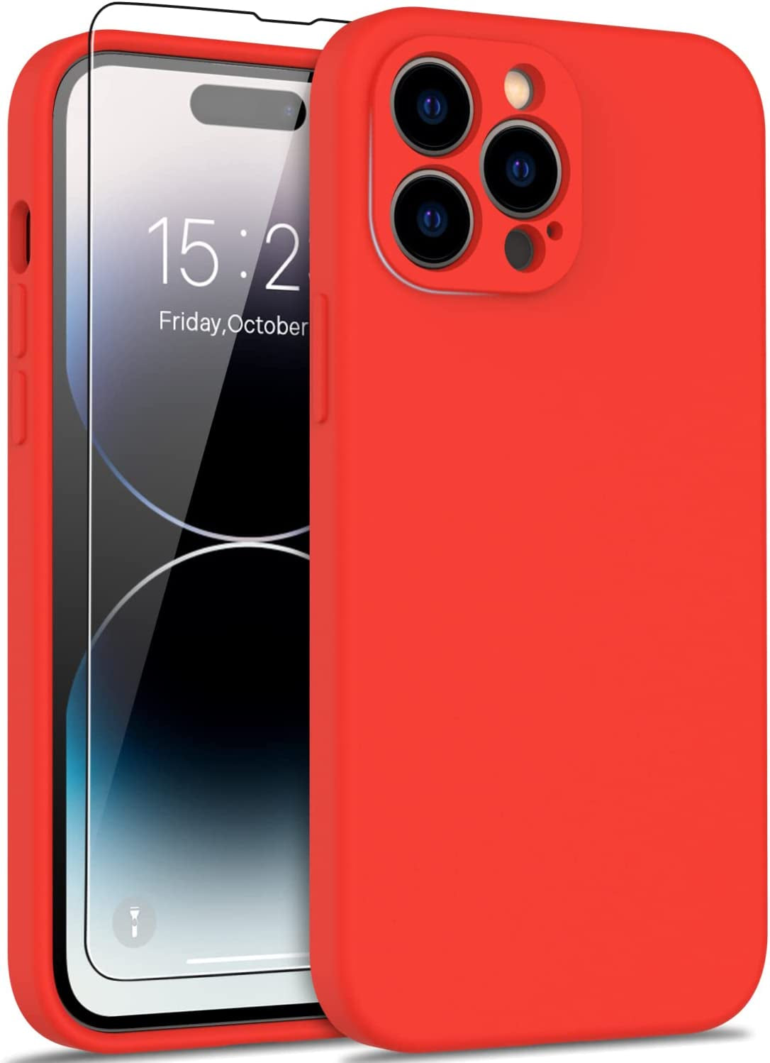 DEENAKIN Iphone 14 Pro Max Max Case with Screen Protector,Enhanced Camera Cover,16Ft Drop Tested Soft Silicone Gel Rubber,Slim Protective Phone Case for Iphone 14 Pro Max Max 6.7" Ash Grey  DEENAKIN   