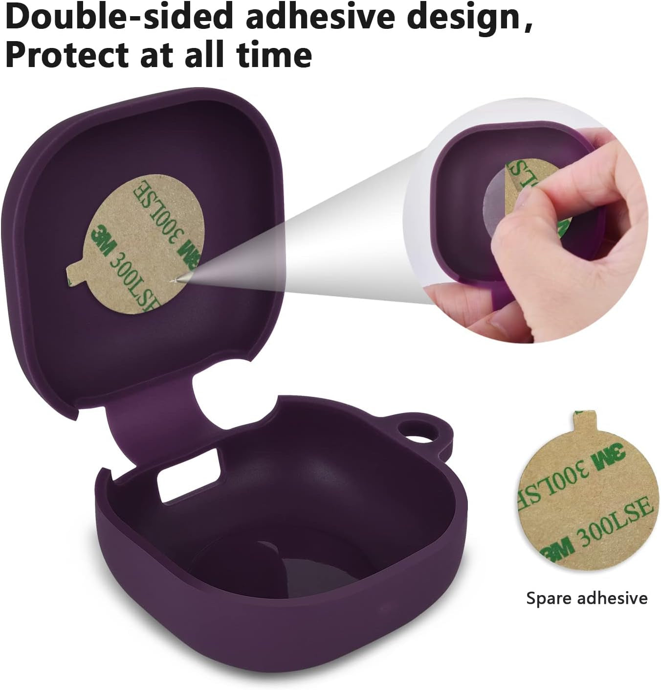 AIRSPO Silicone Case Compatible with Samsung Galaxy Buds 2 Pro/Galaxy Buds 2/ Galaxy Buds Pro/Galaxy Buds Live Case (Dark Purple)  AIRSPO   