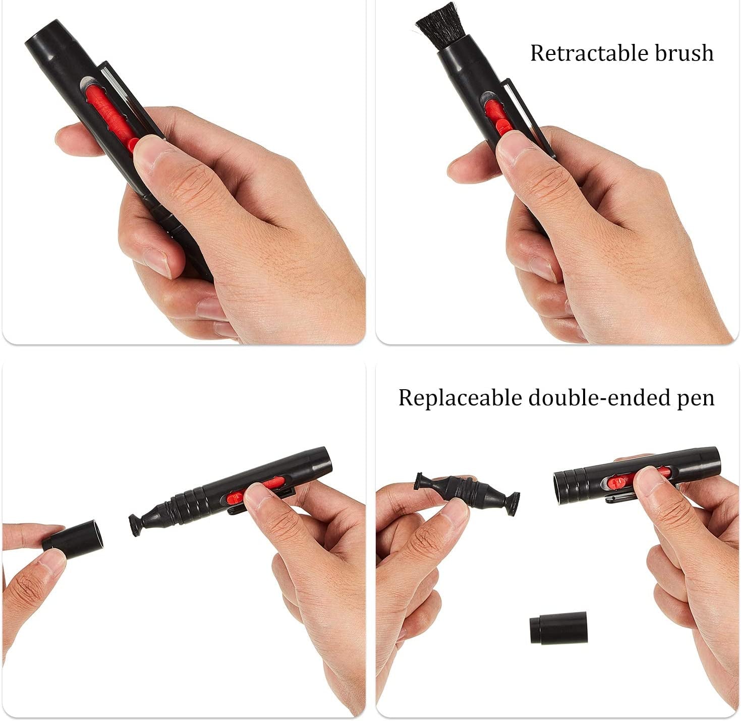 3 Pieces Multifunction Lens Cleaning Pen Brush, Lens Brush Camera Screen Cleaning Pen for Camera, SLR, Telescope, Magnifying Glass, Phone  Frienda   