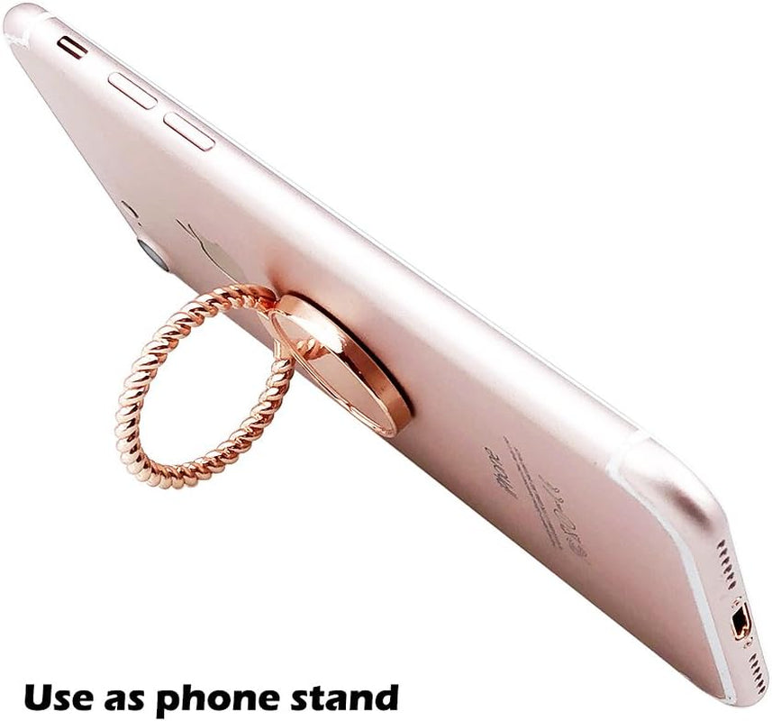 Finger Ring Stand,Ucolor 360° Rotation Cell Phone Grip Mount Kickstand Holder for Smartphones and Tablet (Rose Gold Marble)  uCOLOR   