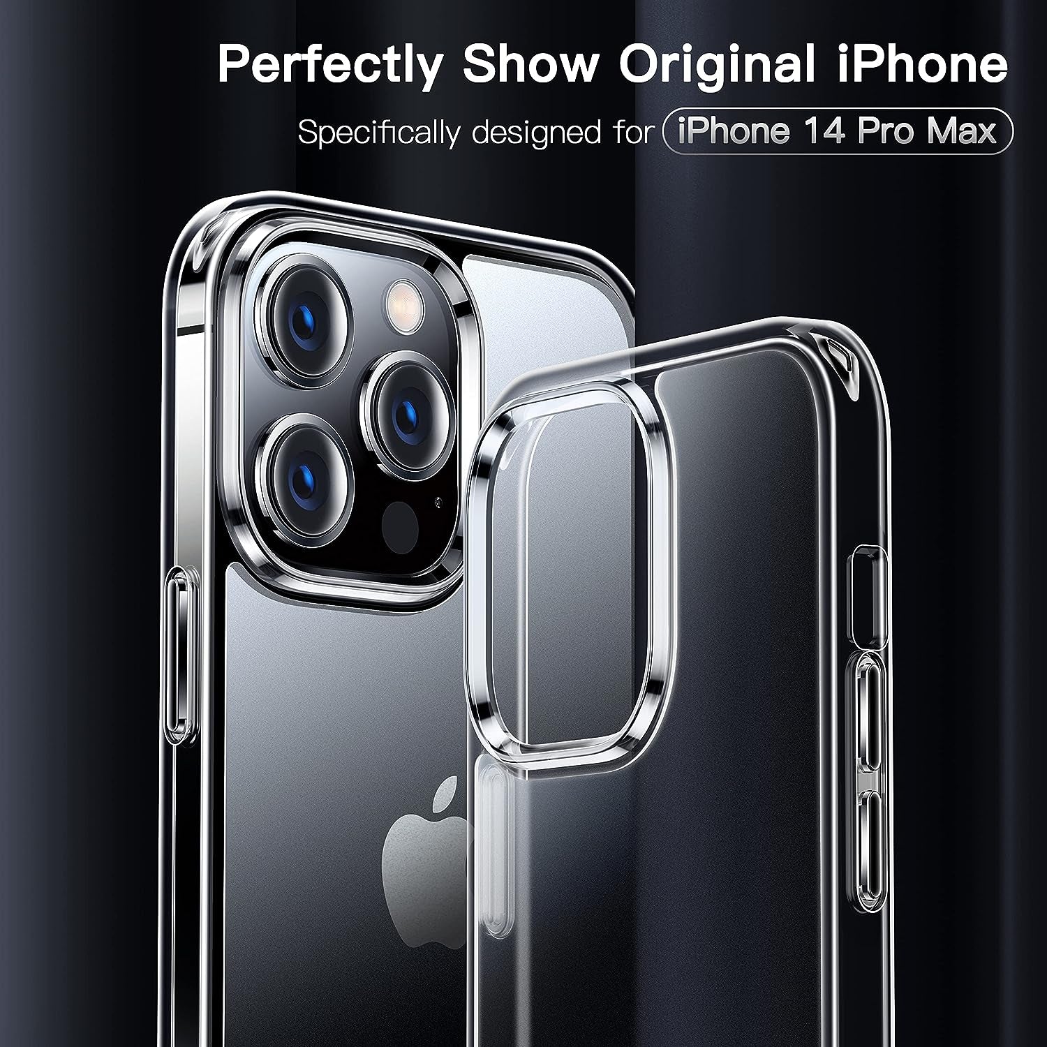 Alphex beyond Clear for Iphone 14 Pro Max Case [Never Yellowing][Look as Caseless] 10FT Military Grade Protective Soft Glossy Bumper Matte Slim Women Men Phone Cover 6.7 Inch, Matte Clear  Alphex   