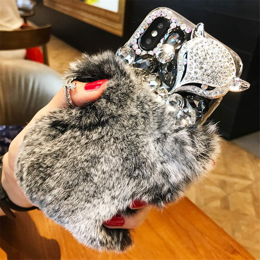 Case for LG G8,3D Handmade Luxury Sparkle Stunning Stones Crystal Rhinestone Bling Diamond Glitter Case for LG G8 Thinq/Lg G8(E Flower Pink)  RB-CASE D Half Fur Gray Lg Q60 