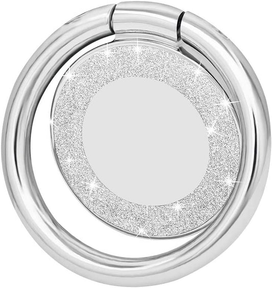Lenoup Glitter Bling Bling Phone Ring Holder,Sparkle Phone Ring Kickstand, Cell Phone Finger Ring Grip for Almost All Phones/Pad(Silver)  lenoup   