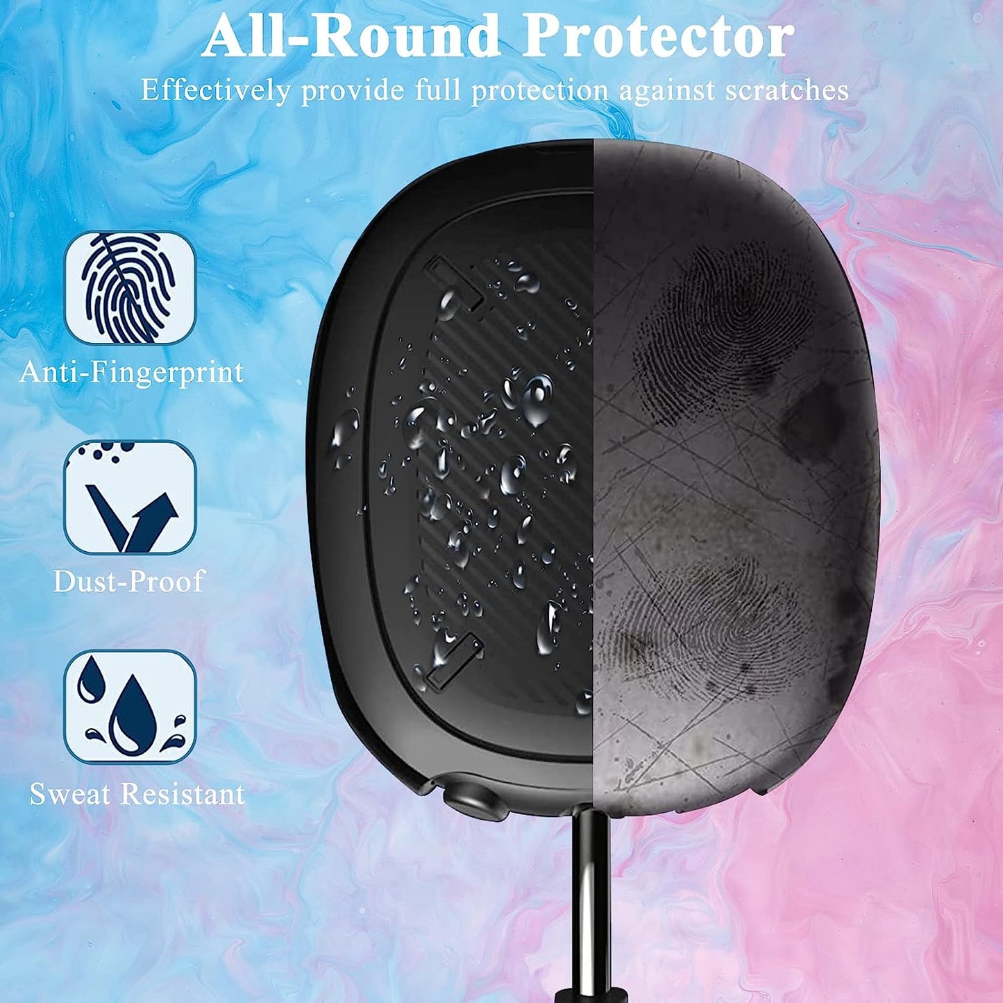 NINKI Compatible Airpods Max Case Cover Silicone,Scratch Resistant Soft Protective Ear Cups Cover for Apple Airpod Max Headphones Black,Rugged Lightweight Shockproof Hard Airpods Max Accessories Cases  NINKI   