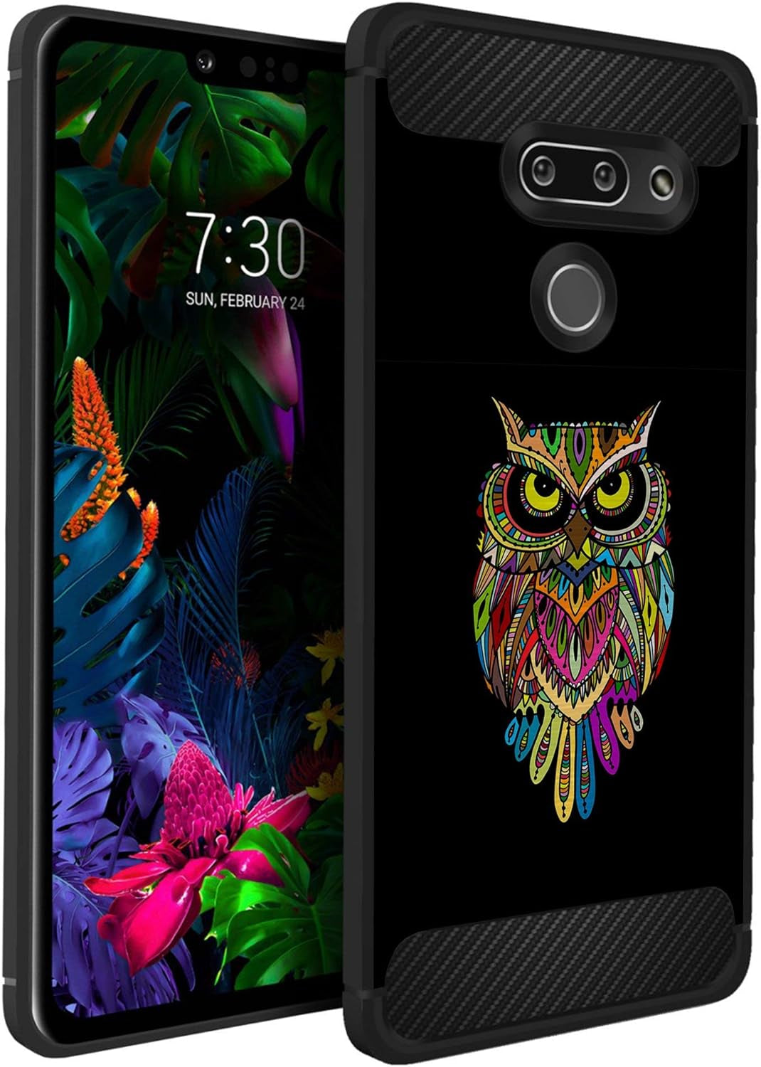 Casesondeck Case Compatible with LG G8 Thinq/Lg G8, Slim Precise Fit TPU Case, Scratch Protection and Unique Design (Don’T Tread on Me)  CasesonDeck Colorful Owl  