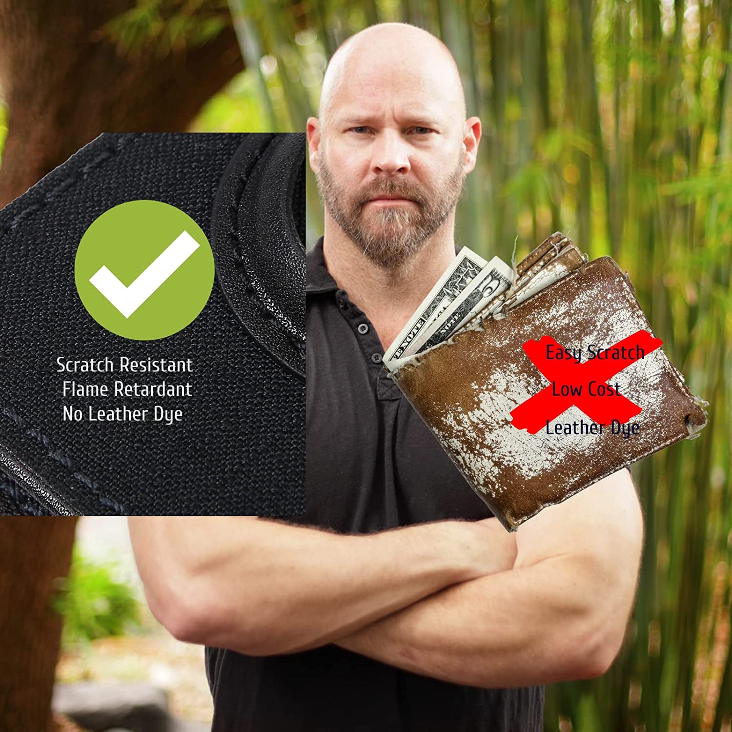 ARCTOTTI Airtag Wallet for Men with Money Clip Security Rfid Blocking Attach Flip Slots, Supper Durable Firefighter Nomex Fabric, Protection Card Design, Id Window Credit Card Holder with Gift Box  ARCTOTTI   