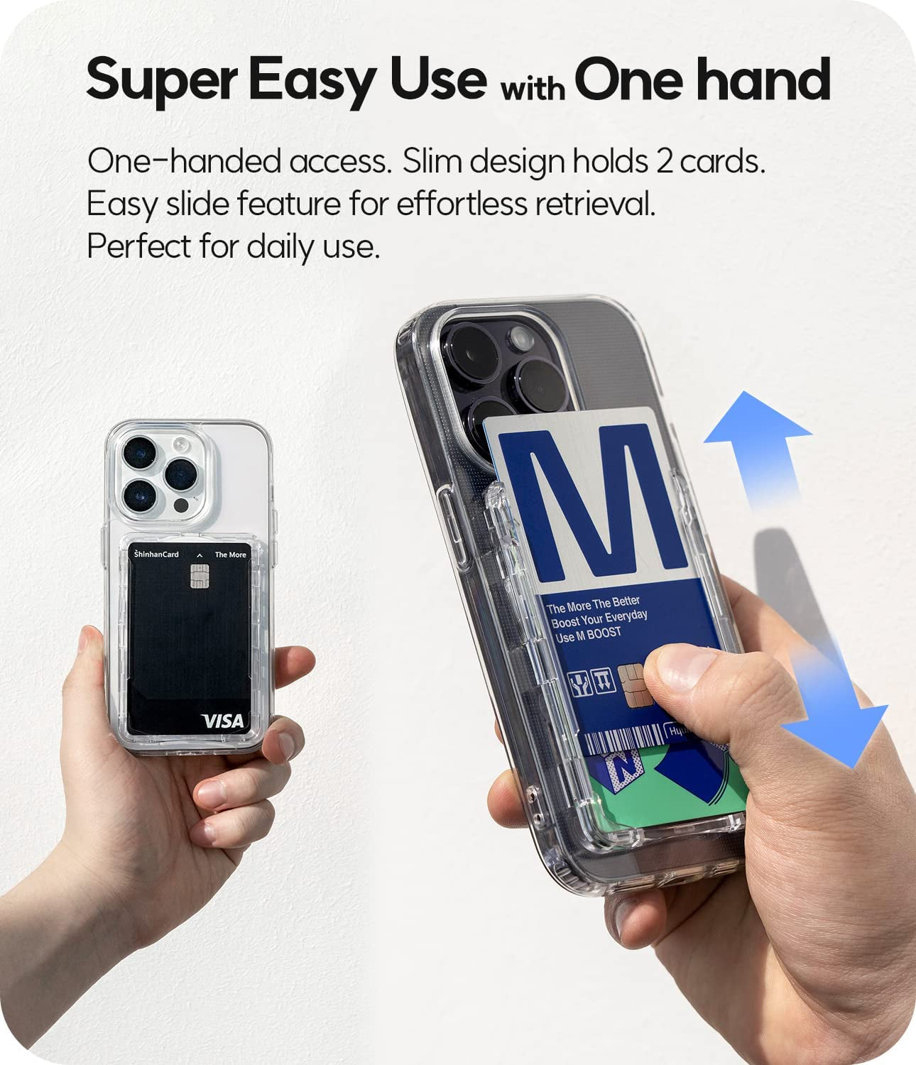 GOOSPERY Magnetic Card Holder with Phone Universal Magsafe Designed for Iphone & Galaxy/Android, Clear  GOOSPERY   