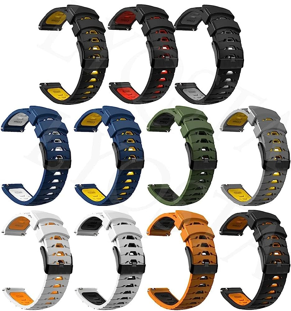 EZZON 20 22Mm Silicone Strap for Garmin Vivoactive 4 3 3T HR Venu 2 SQ Smart Watch Band Forerunner 645 245 MUSIC 55 Watchband Bracelet  EZZON   