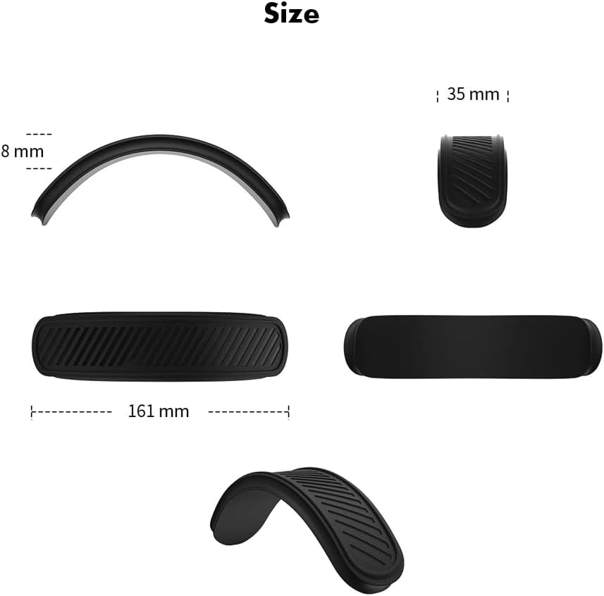Zotech Headband Cover for Airpods Max Headphones Washable Anti-Scratch Ear Cups Cover Skin Protection and Headband Cover for Airpods Max (Black)  Zotech   