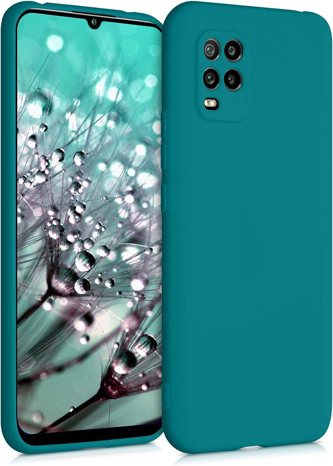 Kwmobile Case Compatible with Xiaomi Mi 10 Lite (5G) Case - Protective Slim TPU Phone Cover - Soft Matte Finish - Mango  KW-Commerce Teal Matte  