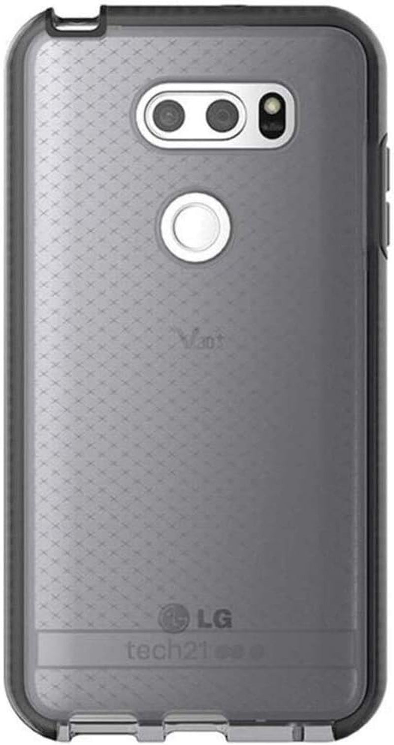 Bundle - 2 Items: Tech21 Black Smoke EVO Check Anti-Shock Case Cover and Impactshield Full-Size Display Guard Screen Protector for LG V30/V30 Plus/V30+/V30S/V35 Thinq  Generic   