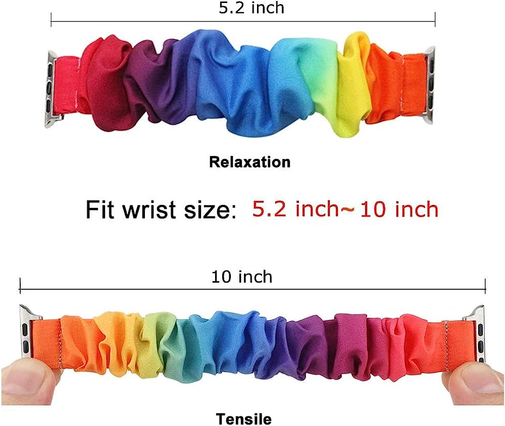 Tomcrazy Scrunchie Elastic Watchband for Apple Watch Band Series 8 7 6 5 4 3 2 1 SE Ultra, Watch Band for Iwatch 49Mm 45Mm 41Mm 38Mm 40Mm 42Mm 44Mm Strap Bracelet  Ruidou Technology Co Ltd   