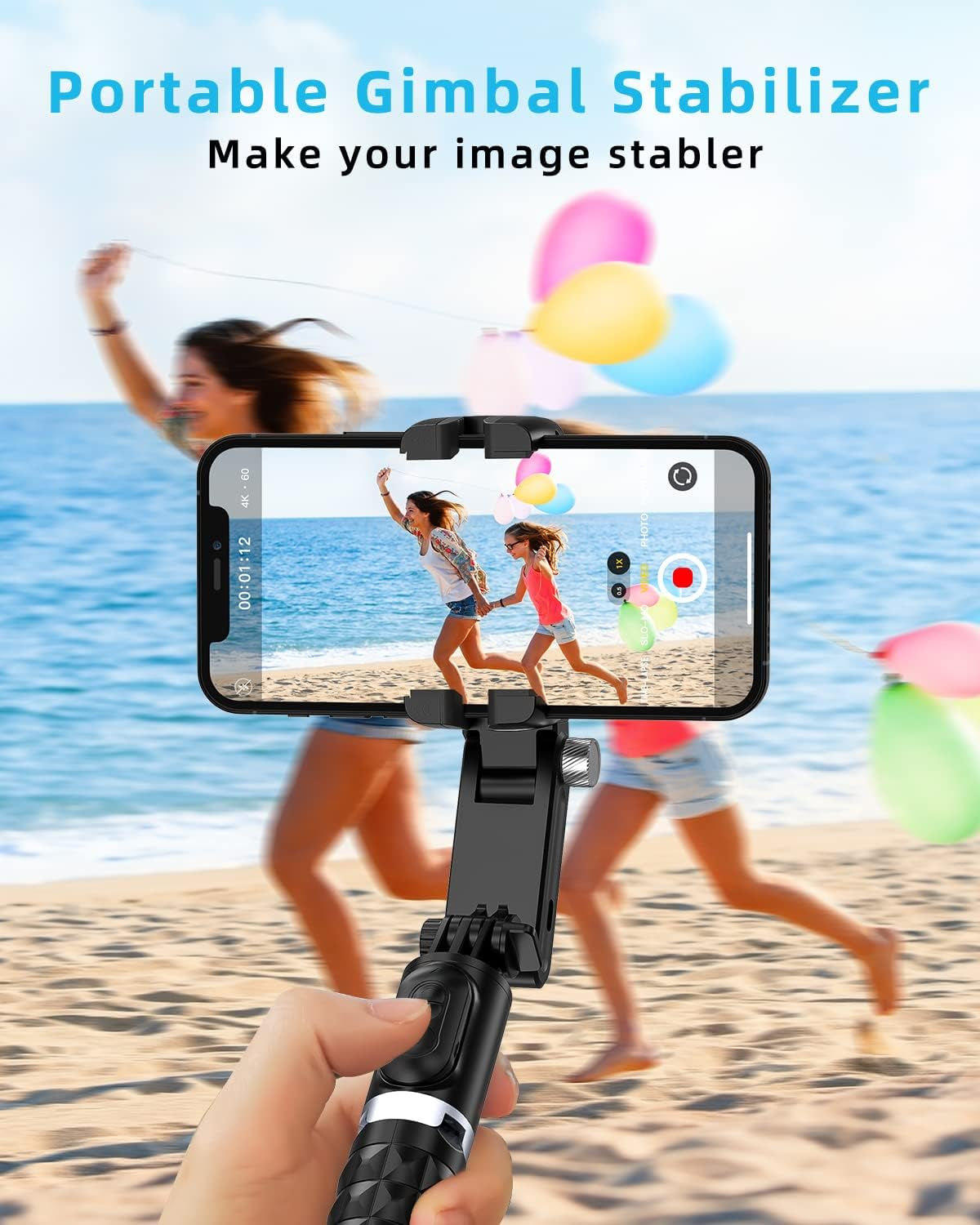 Gimbal Stabilizer with Phone Tripod for Iphone: Handheld Gimble with Remote Selfie Stick & 360 Face Tracking Stand for Iphone & Samsung Smartphone Mobile Camera Recording | Vlogging Tiktok Video  ZIZUTTIN   