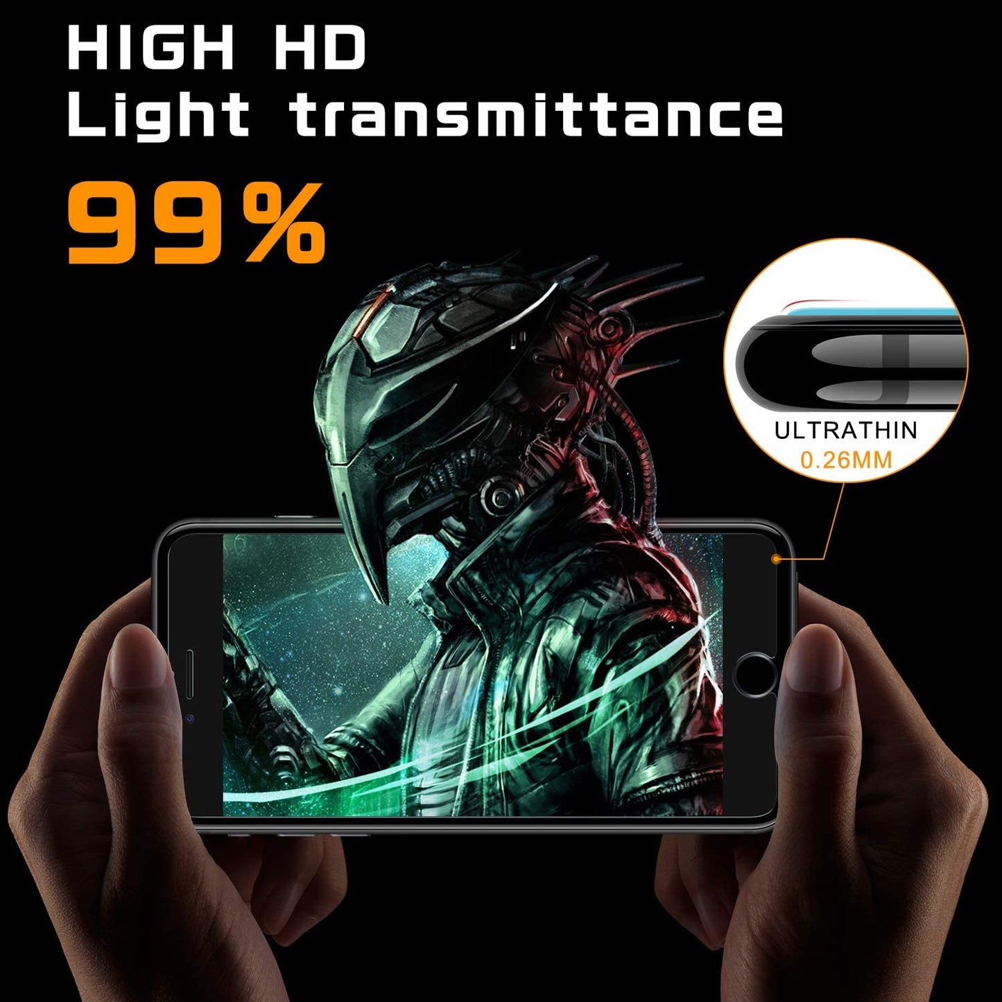 NEARPOW [4 Pack] for Iphone 8 / Iphone 7 Screen Protector [Tempered Glass] Screen Protector with [9H Hardness] [Crystal Clear] [Easy Bubble-Free Installation] [Scratch Resist]  NEARPOW   