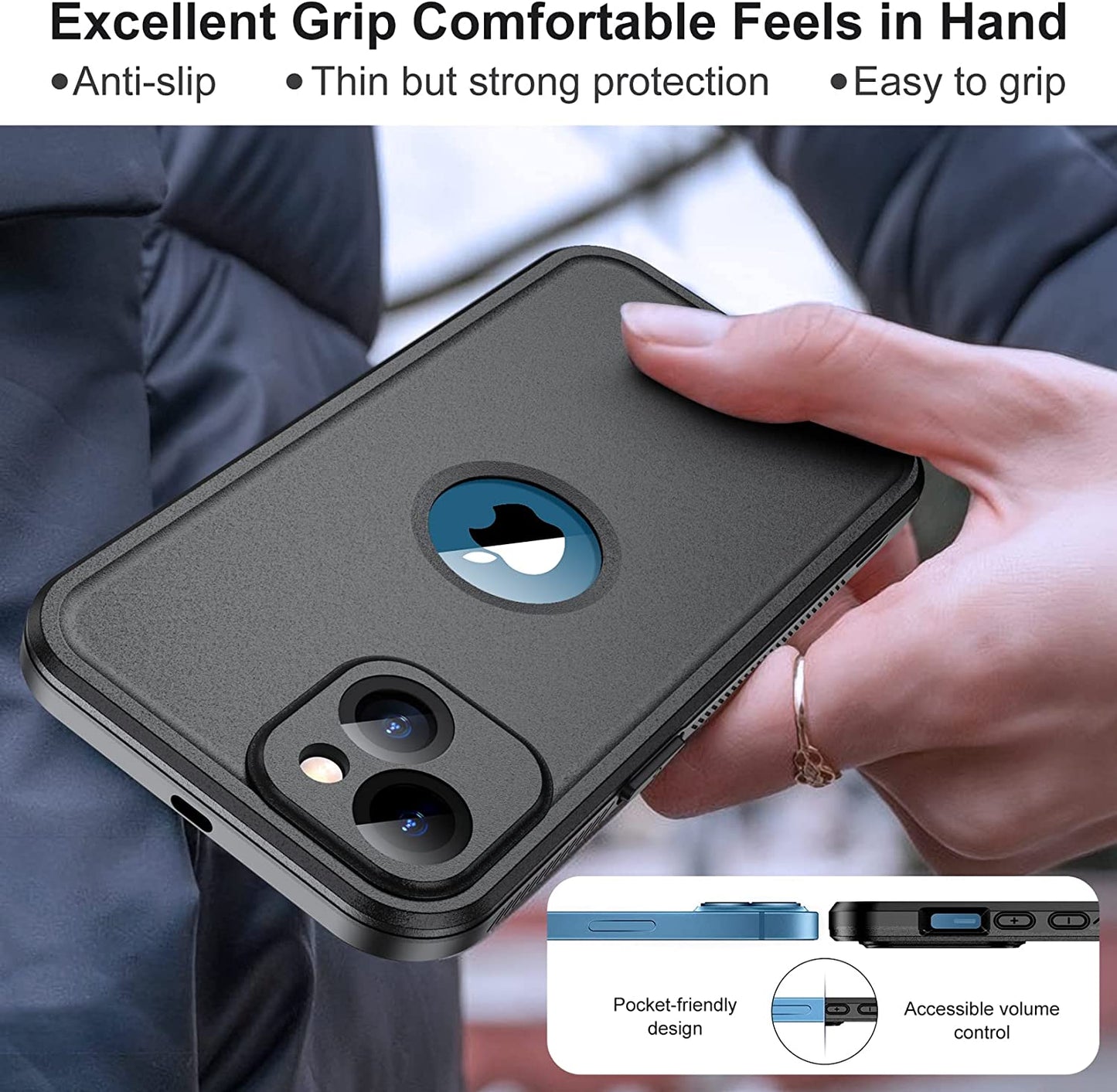 Temdan [Real 360 for Iphone 14 Case Waterproof, Built-In 9H Tempered Glass Camera Lens & Screen Protection [14FT Military Dropproof][Full-Body Shockproof Phone Case][Dustproof][Ip68 Underwater]  Temdan   