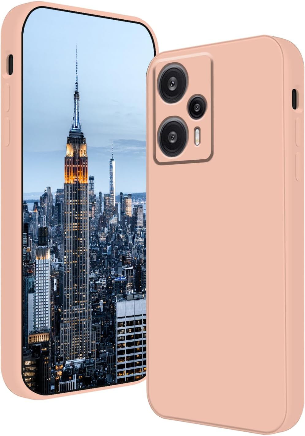 Wousunly Compatible with Poco F5 Case Silicone Liquid Dark Green, Soft Smooth Touch Xiaomi Poco F5 Phone Case Silicone Shockproof Thin Cover (Black)  Wousunly Pink  