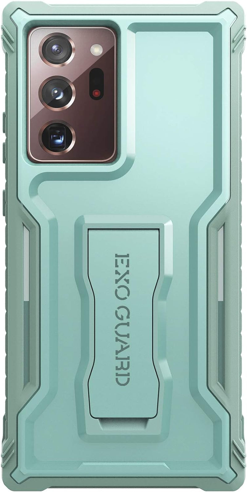 Exoguard Samsung Galaxy Note 20 Ultra 5G Case, Rubber Shockproof Cover Case for Samsung Note 20 Ultra 5G Phone 6.9 Inch, Built-In Kickstand (Green)  ExoGuard   