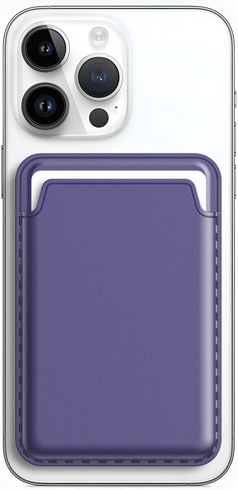 Jetech Magnetic Wallet Compatible with Magsafe for Iphone 14/13/12 Series, PU Phone Card Holder (Black)  JETech Wisteria  