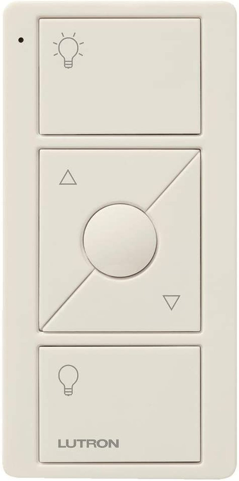 Lutron Pico Smart Remote Control for Caséta Smart Dimmer Switch | PJ2-3BRL-WH-L01R | White  Lutron Light Almond Remote 