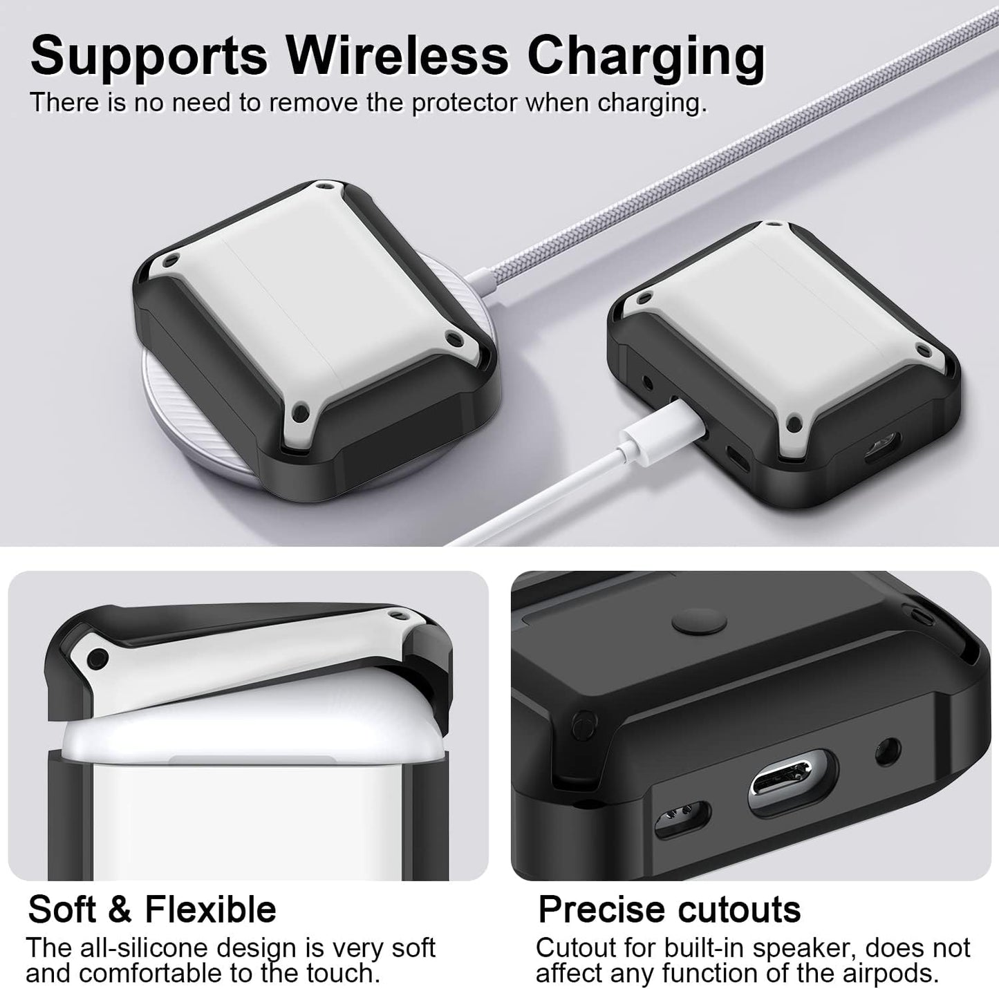 [14 in 1 Set] for Airpods Pro 2Nd Generation Case Cover, Silicone Airpod Pro 2 Case Cover for Men Women with Lanyard, Shock-Absorbing Protective Case for Airpods Pro 2Nd Generation 2022 - White  TOLUOHU   