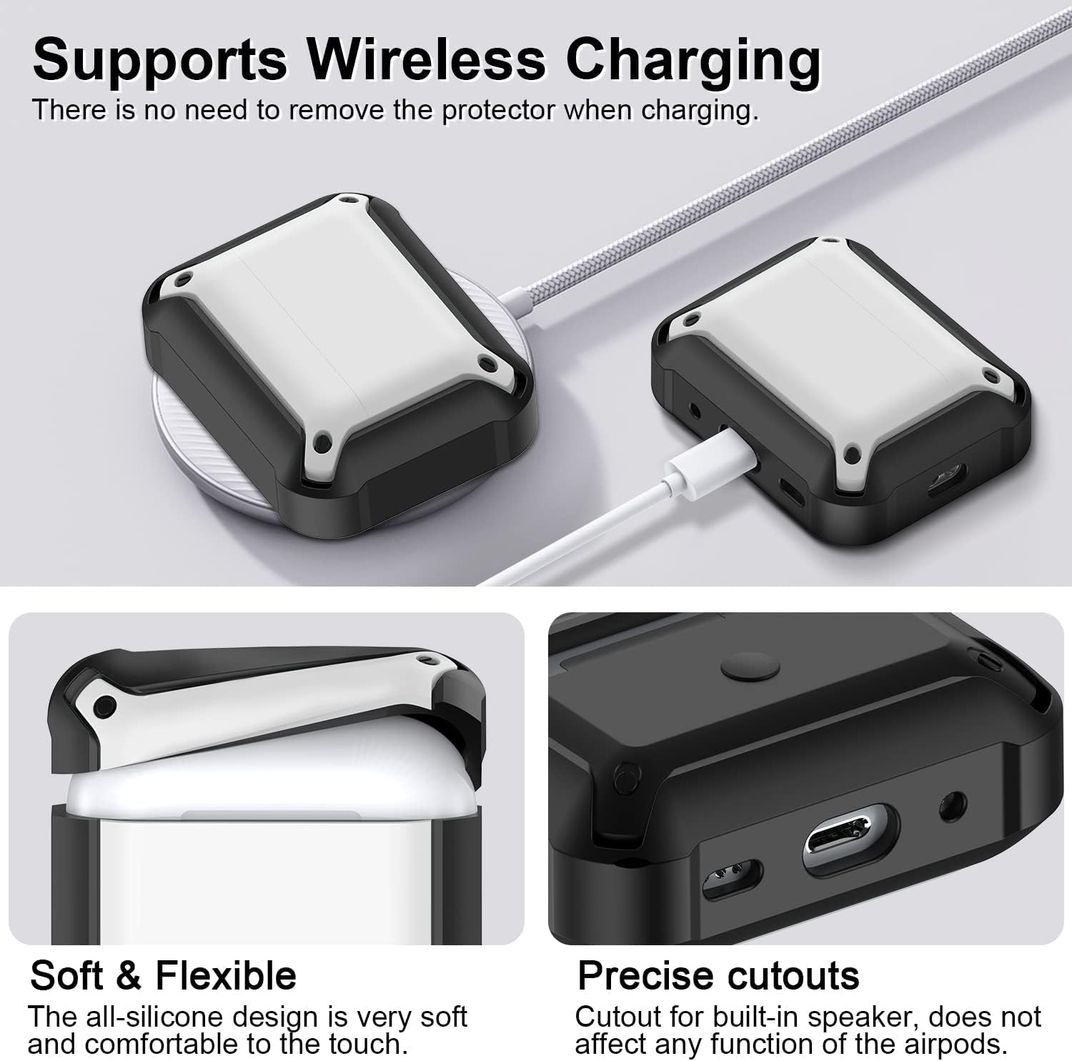 [14 in 1 Set] for Airpods Pro 2Nd Generation Case Cover, Silicone Airpod Pro 2 Case Cover for Men Women with Lanyard, Shock-Absorbing Protective Case for Airpods Pro 2Nd Generation 2022 - White  TOLUOHU   