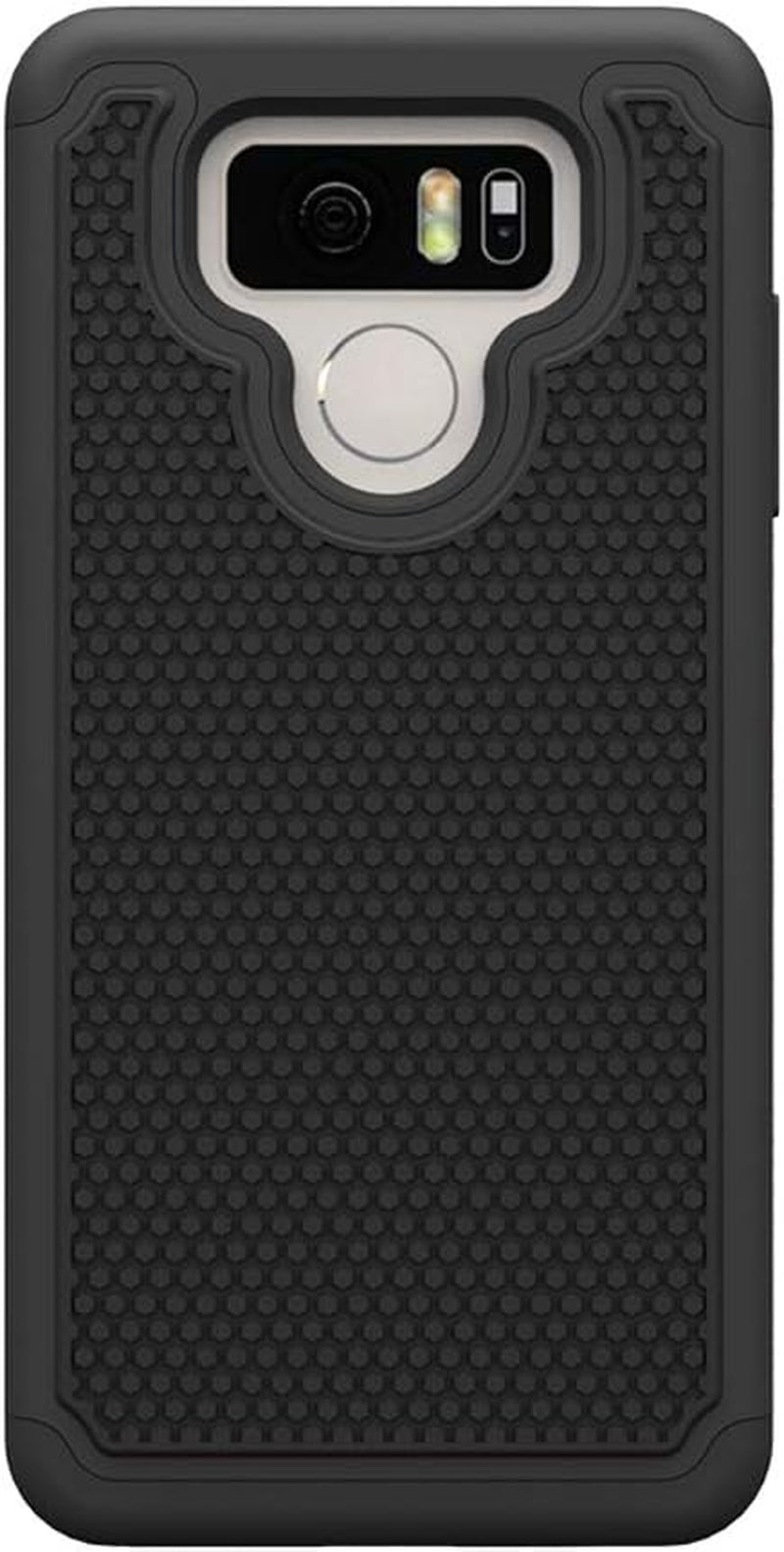 Phone Case for LG G6 with Tempered Glass Screen Protector Cover and Cell Accessories Slim Hard Hybrid Rugged Heavy Duty Silicone LGG6 Thinq LG6 Thin Q G 6 plus G6+ 6G VS988 H872 Cases Women Men Black  NSS   