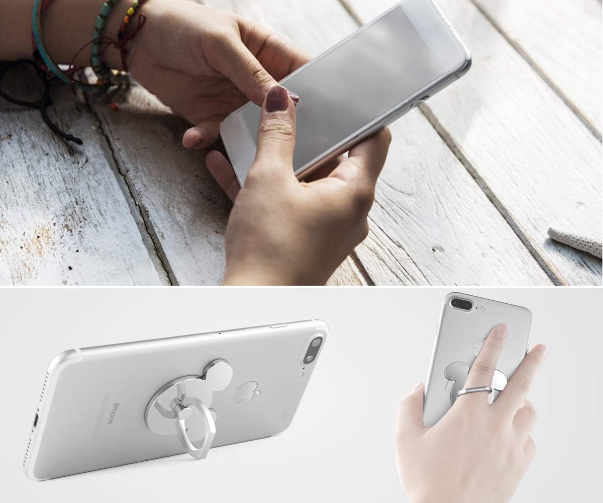 Universal Phone Ring Bracket Holder 2 Pieces, Metal Finger Grip Stand Holder Ring,Car Mount for Iphone 6S plus 7 Plus, Samsung Galaxy S7 Edge HTC Smartphones Tablet Phone Ring  AiKiTi   