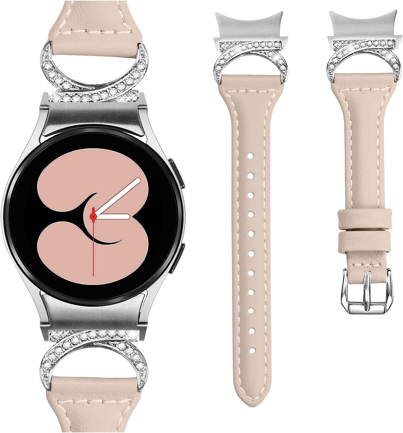 Wrist Strap for Samsung Galaxy Watch 5/Samsung Galaxy Watch 4 Smart Watch Bands for Women, Replacement Leather Watch Band Compatible for Samsung Galaxy Watch 5/Samsung Galaxy Watch 4 Genuine Leather Wristband Bracelet  FitTurn   