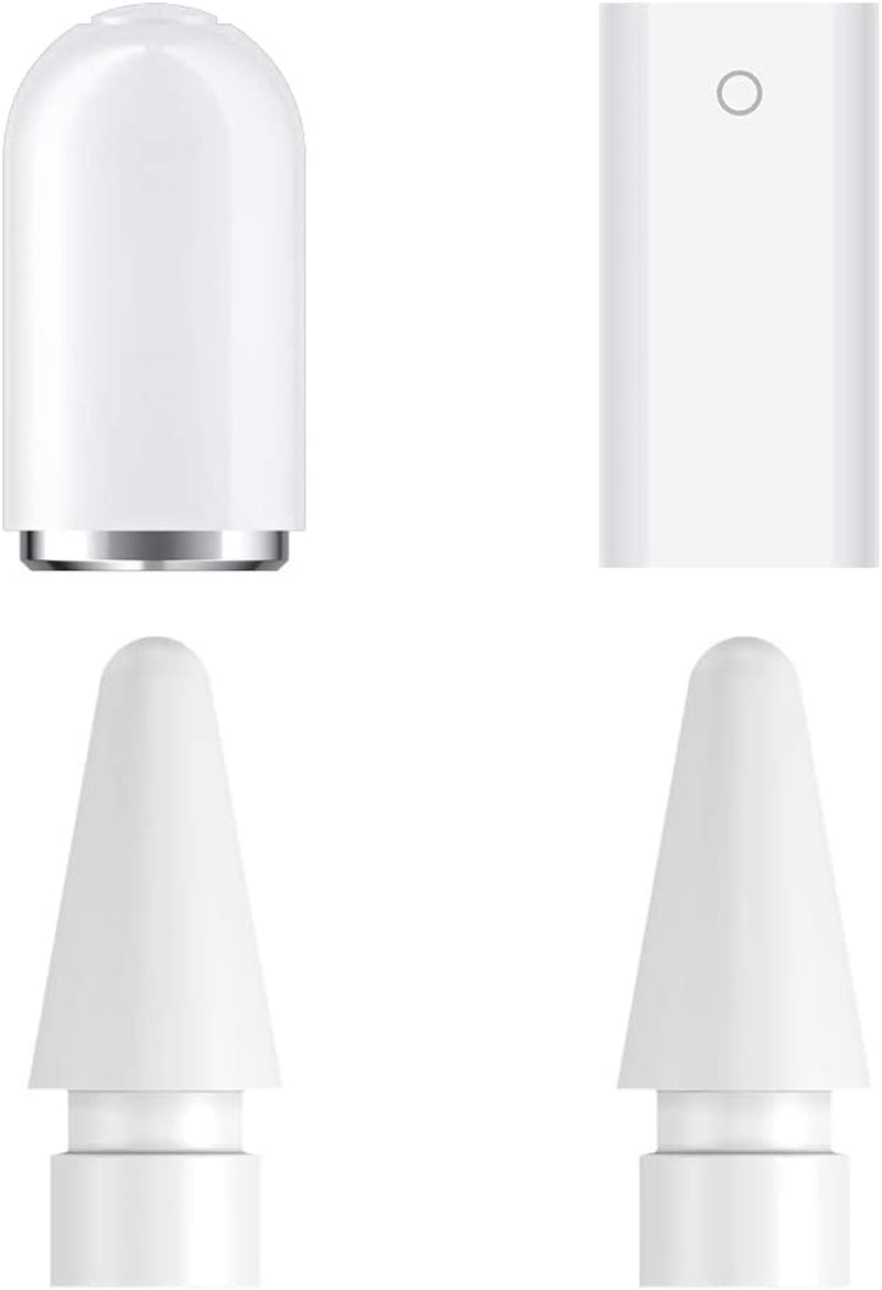 APETOO Compatible with Apple Pencil Tips and Cap Replacement/Charging Adapter for Apple Pencil 1St Generation, 4 Pack for Apple Pencil Cap Magnetic/Ipencil Charger/Ipencil Nibs for Ipad Pro Pencil  APETOO   
