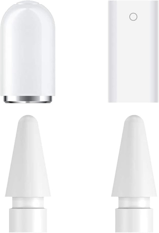 APETOO Compatible with Apple Pencil Tips and Cap Replacement/Charging Adapter for Apple Pencil 1St Generation, 4 Pack for Apple Pencil Cap Magnetic/Ipencil Charger/Ipencil Nibs for Ipad Pro Pencil  APETOO   