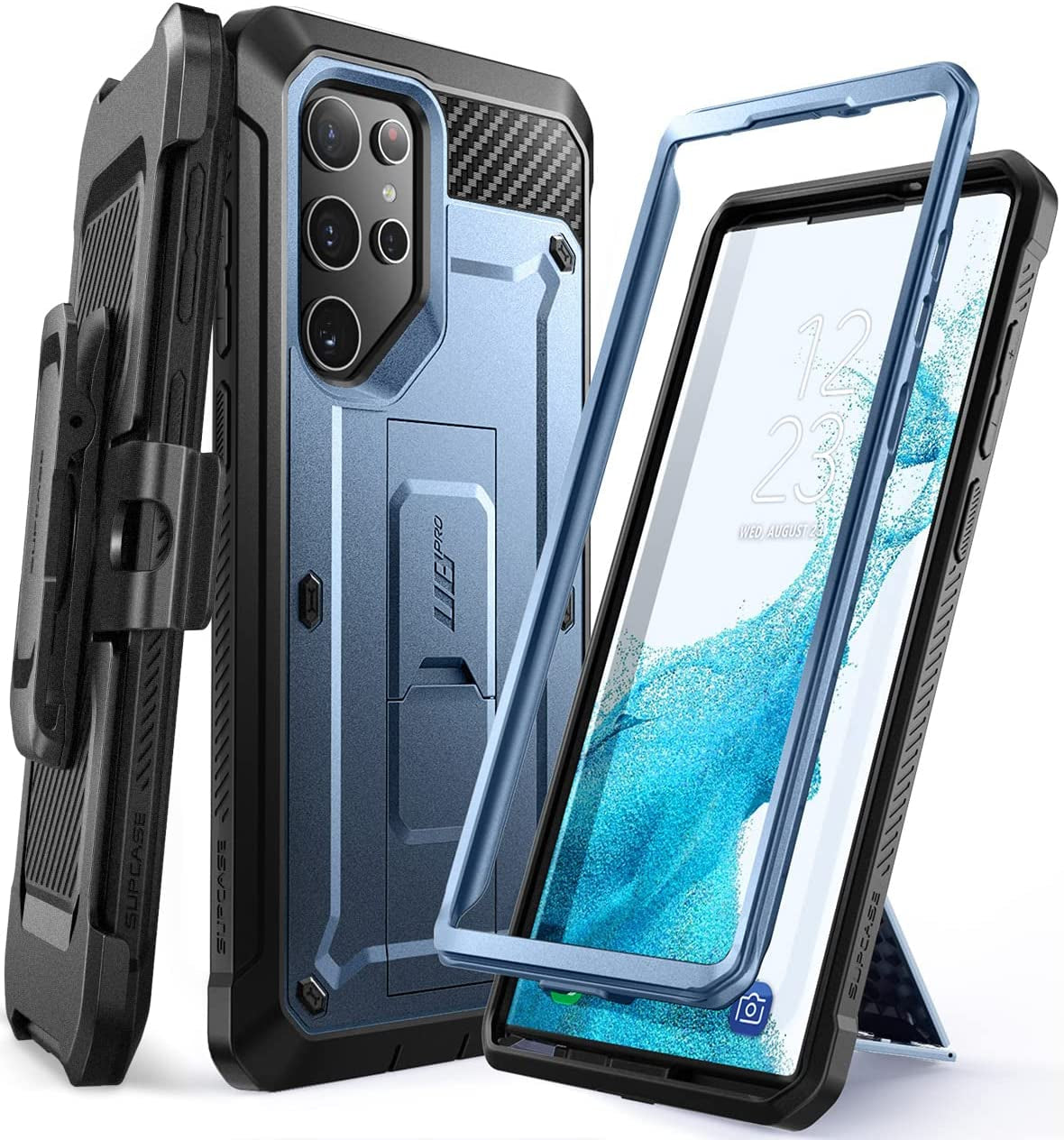 SUPCASE Unicorn Beetle Pro Series Case for Samsung Galaxy S22 Ultra 5G (2022 Release), Full-Body Dual Layer Rugged Belt-Clip & Kickstand Case without Built-In Screen Protector (Camogray)  SUPCASE Tilt  
