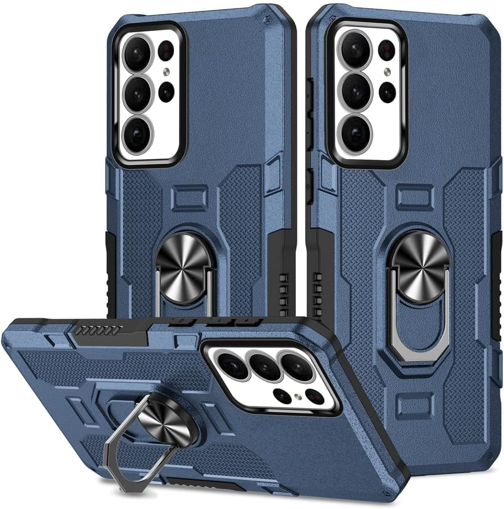 MGSBCXN Armor Case for Samsung Galaxy Note20 5G, Military Grade Shockproof Protection Samsung Galaxy Note 20 Case, Heavy Duty Protection Slim Fit Samsung Note 20 Case with Ring Kickstand, Blue  MGSBCXN Blue S23 Ultra 