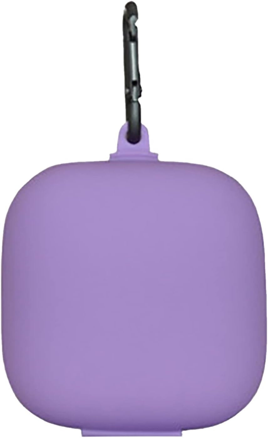 Suitable for Beats Powerbeat S Pro Case Cover Carry/Shockproof/Waterproof Silicone Case Cover Wireless Earbuds Accessories with Keychain Mic and Headphone Splitter (Yellow, One Size)  Generic Purple One Size 