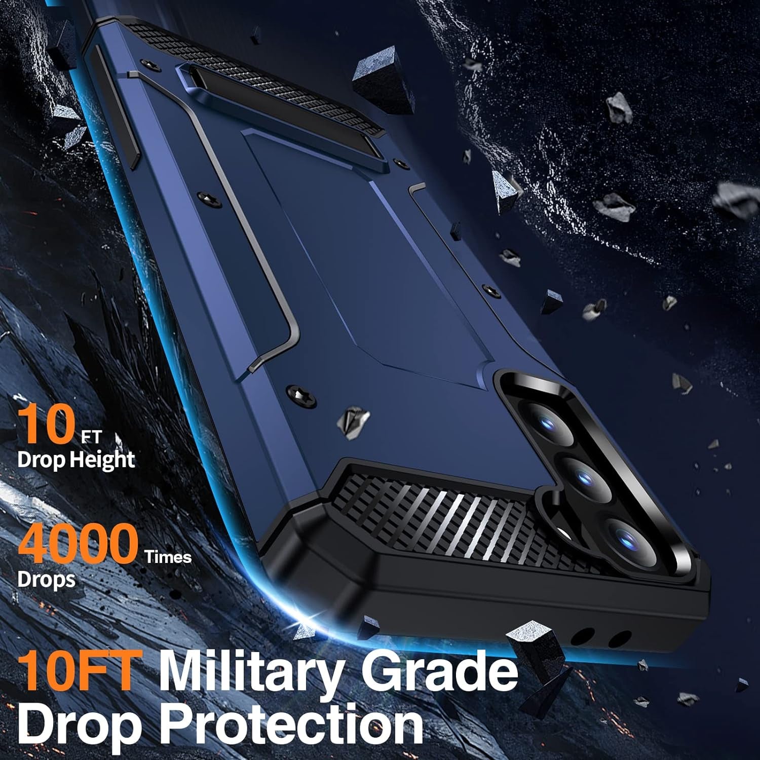 KOBBRAN Galaxy S21 plus Case for Samsung Galaxy S21 plus Case Military Grade Drop Shockproof with Metal Kickstand Stand Armor Protective Case for Galaxy S21 plus S21+ Phone Case (Blue)  KOBBRAN   