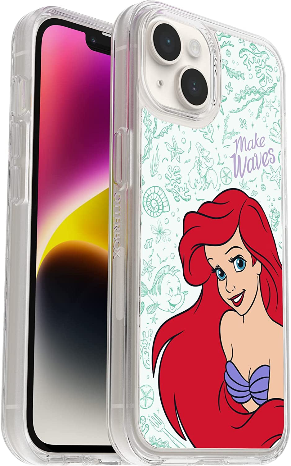 Otterbox Symmetry Series+ Clear Case with Magsafe for Iphone 14 & Iphone 13 - Ariel Waves  OtterBox   