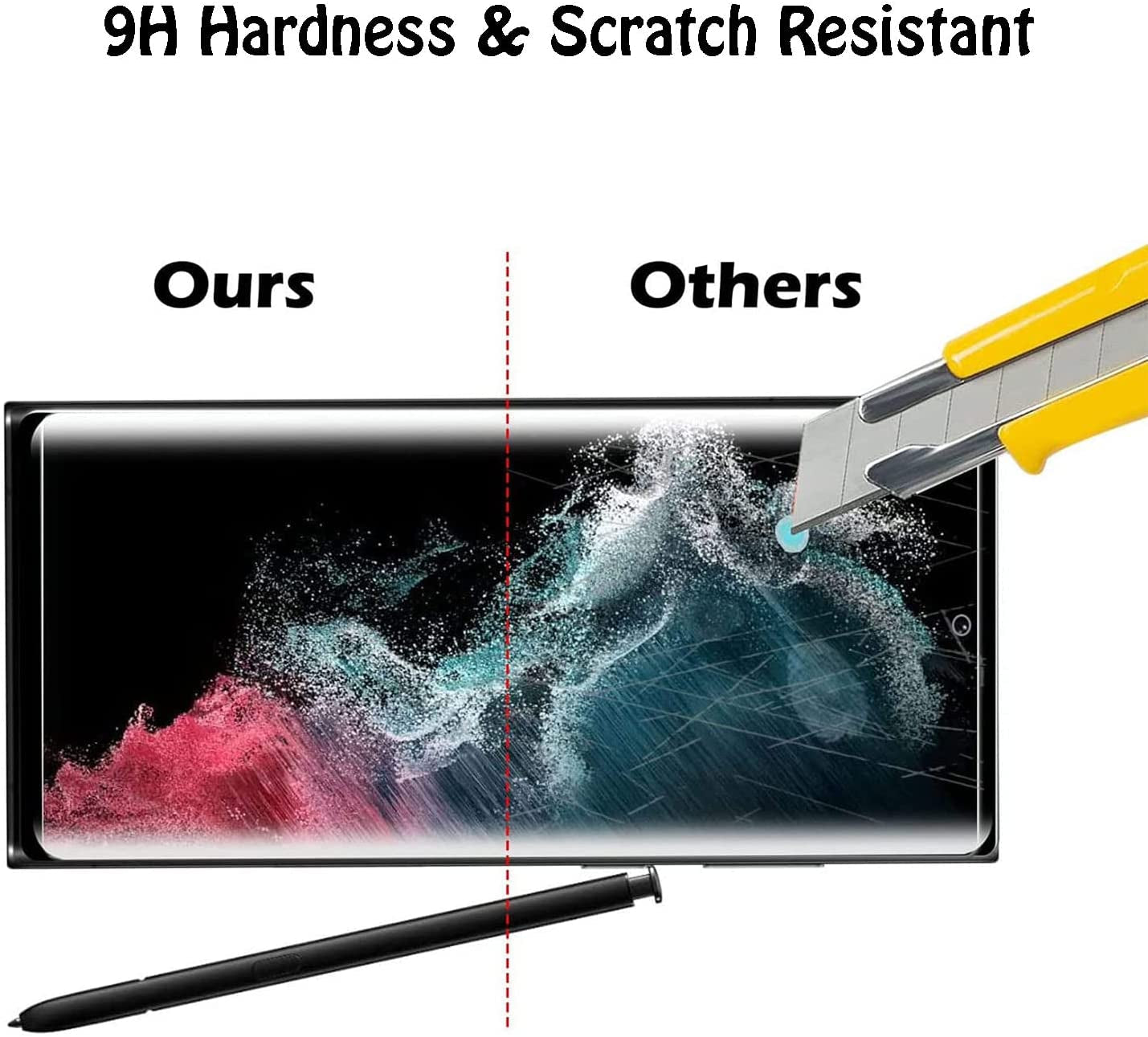 [2+2 Pack] for Samsung Galaxy S23 Ultra 5G Screen Protector Tempered Glass Camera Lens Protector,Touch Sensitive,Fingerprint Support,9H Hardenss(6.8")…  ScandiTech   