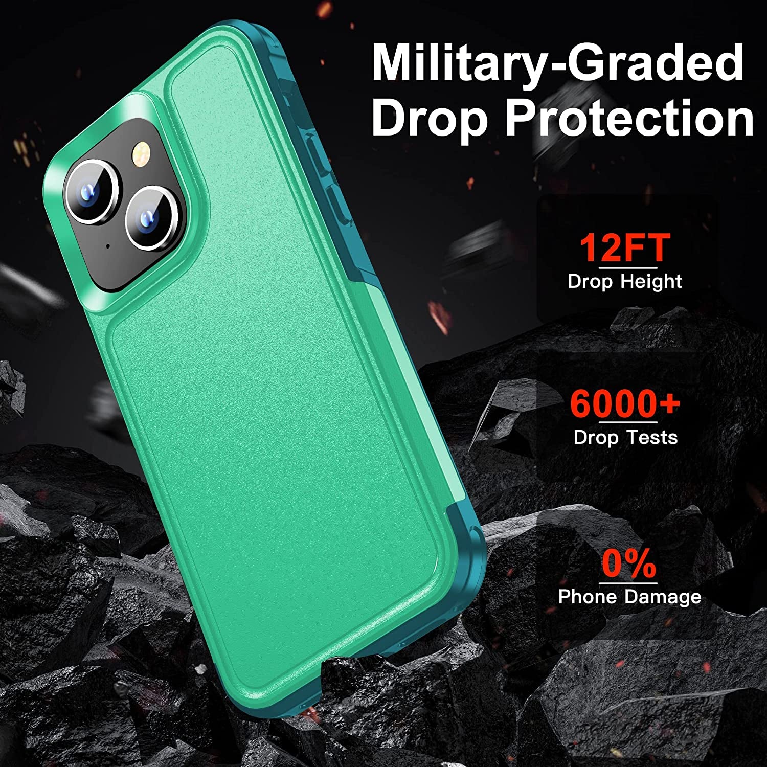 Xiwxi Magnetic for Iphone 14 Case [Compatible with Magsafe][Military Grade Drop Protection] [Glass Screen Protector+Camera Lens Protector] Non-Slip Full-Body Shockproof Phone Case,Green  xiwxi   