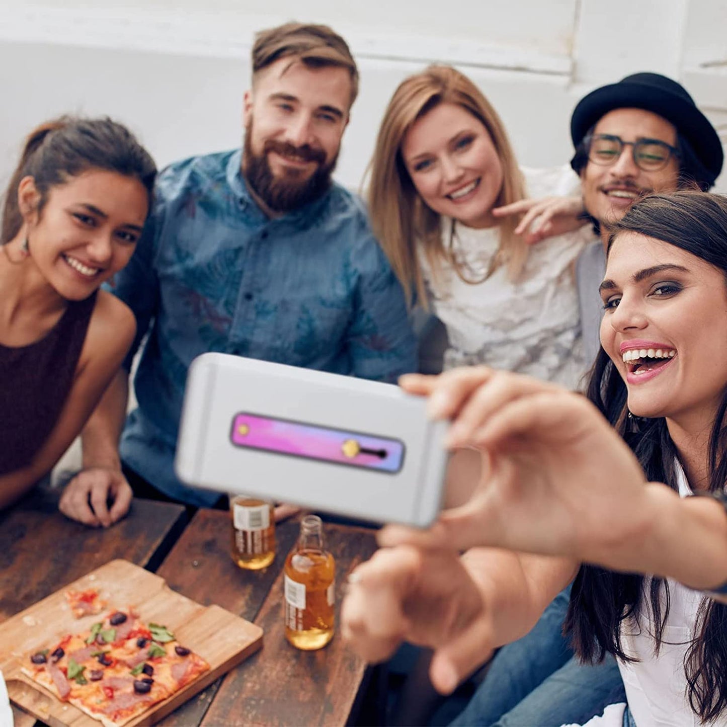 Weewooday 6 Pieces Phone Strap Grip Holder Finger Cell Phone Grip Telescopic Phone Finger Strap Stand Universal Finger Kickstand for Most Smartphones (Tie Dye Colors)  Weewooday   