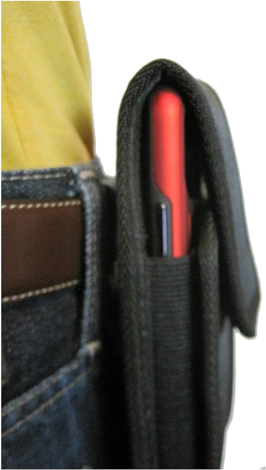 Nite Ize Tall Cargo Nylon Phone Pouch for LG V20 /V30 /V40/ V50, Heavy Duty, Rugged Holster Pouch Case, Extremely Durable W/Strong Belt Clip, Fits Slim-Fit Case on Cell Phone- Vertical  Nite Ize   