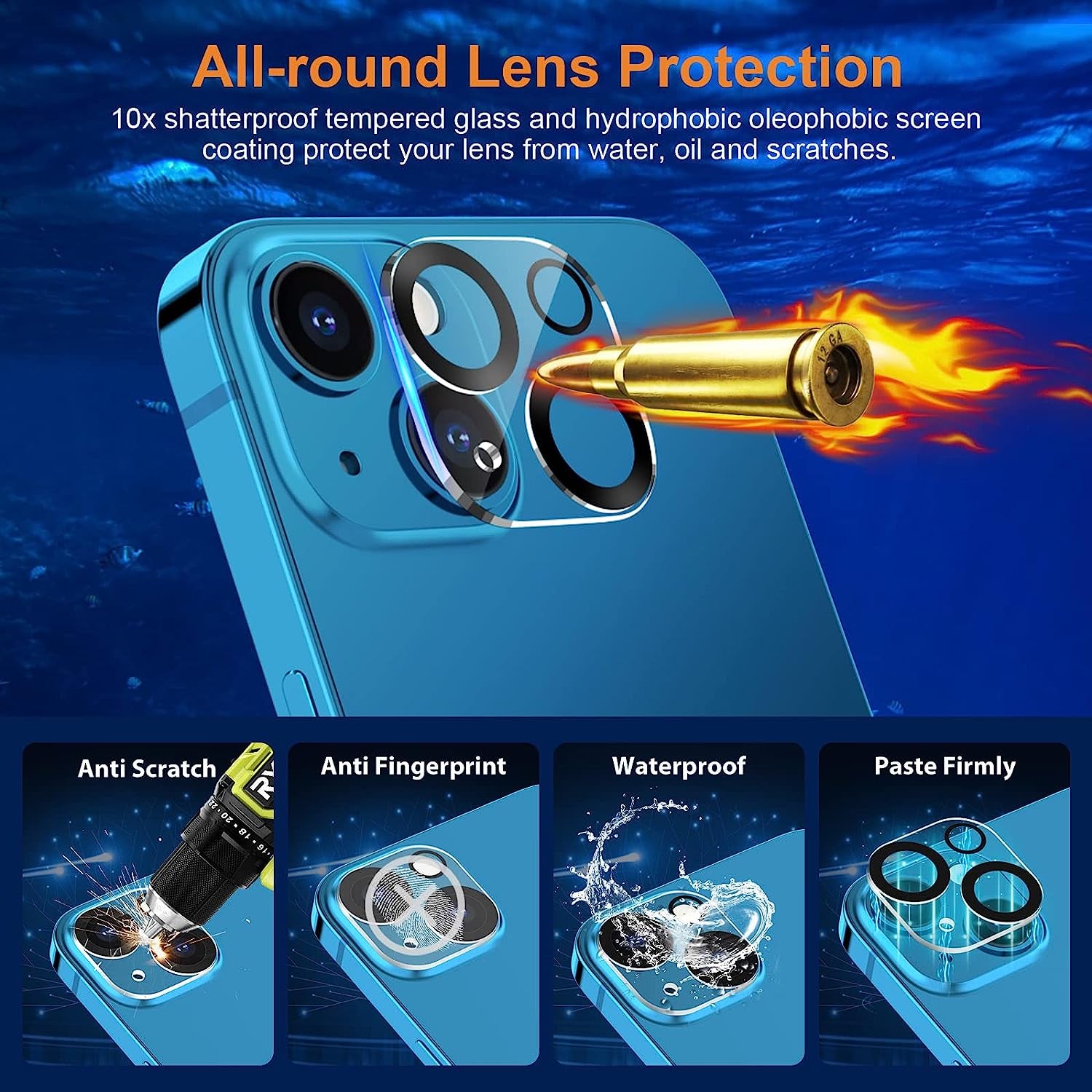 Degeyoyo 3+3 Pack Screen Protector Compatible with Iphone 14/13/Iphone 13 Pro 6.1 Inch with Camera Lens Protector, Screen Protector Tempered Glass, Ultra HD, Case Friendly, Easy Install  Degeyoyo   