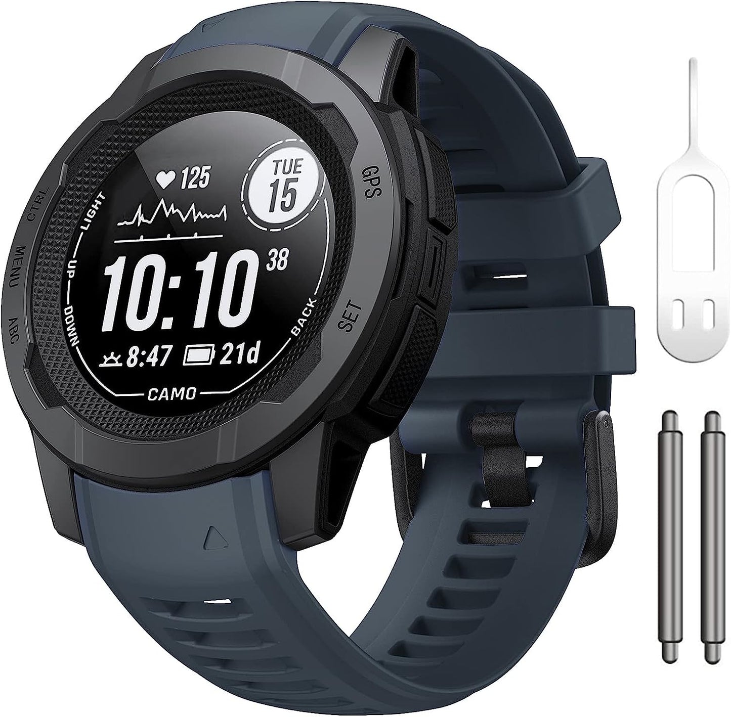 Notocity Band for Garmin Instinct Garmin Instinct 2 Wristband 22Mm Soft Silicone Replacement Watch Strap Compatible with Instinct 2 Solar/Tactical  NotoCity Slate  