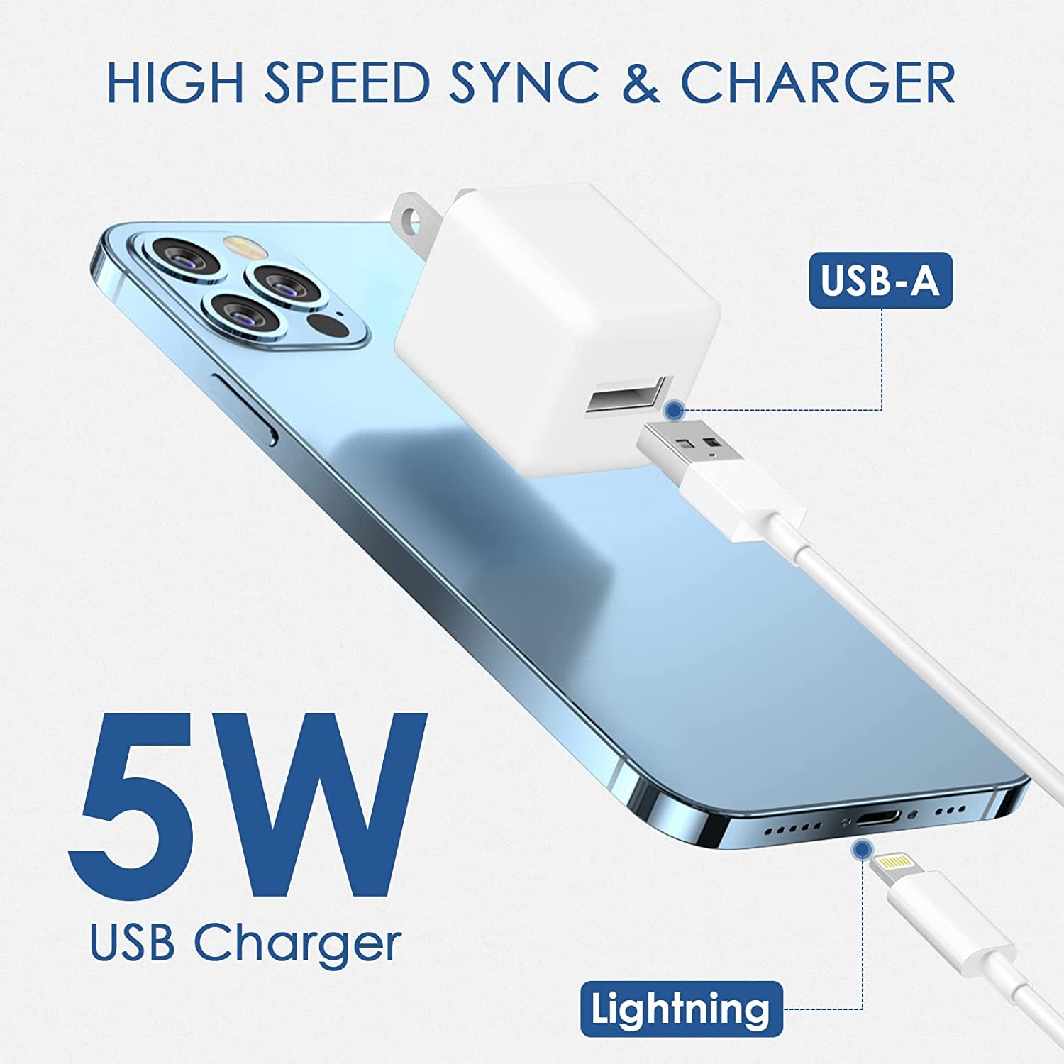 [Apple Mfi Certified] Iphone Charger,2Pack 6FT USB to Lightning Cable Apple Charging Cord USB Wall Chargers Block Power Adapter for Iphone 13/12/11/X/8 Plus/Xr/Xs Max/Se/Ipad  Shenzhen Yijiapin Trading Co., Ltd.   